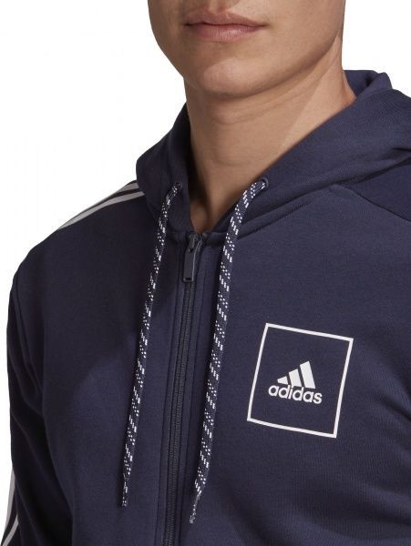 Джемпер Adidas M 3S Tape FZ FR7212 р. XL синій