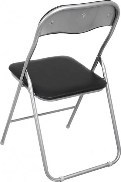 Стул обеденный раскладной Simply хром/черный