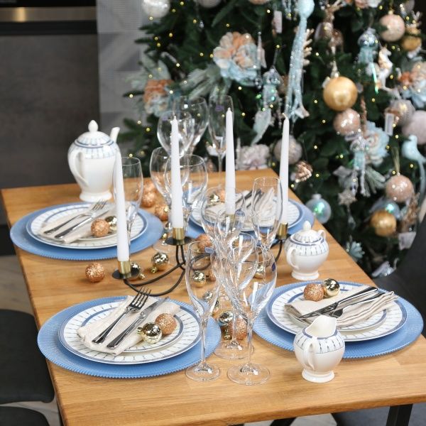 Блюдо Glimmer 33 см блакитне 