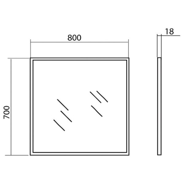Настінне дзеркало Аква Родос Акцент 80x70 см (АР000001213)
