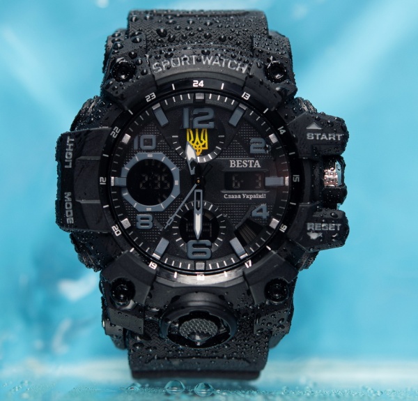 Часы тактические Peremoga. (Гравировка Героям Слава и Трезубец) BESTA (1449)