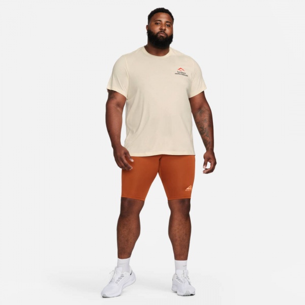 Футболка Nike M NK DF TEE TRAIL FJ2354-113 р.L бежевый