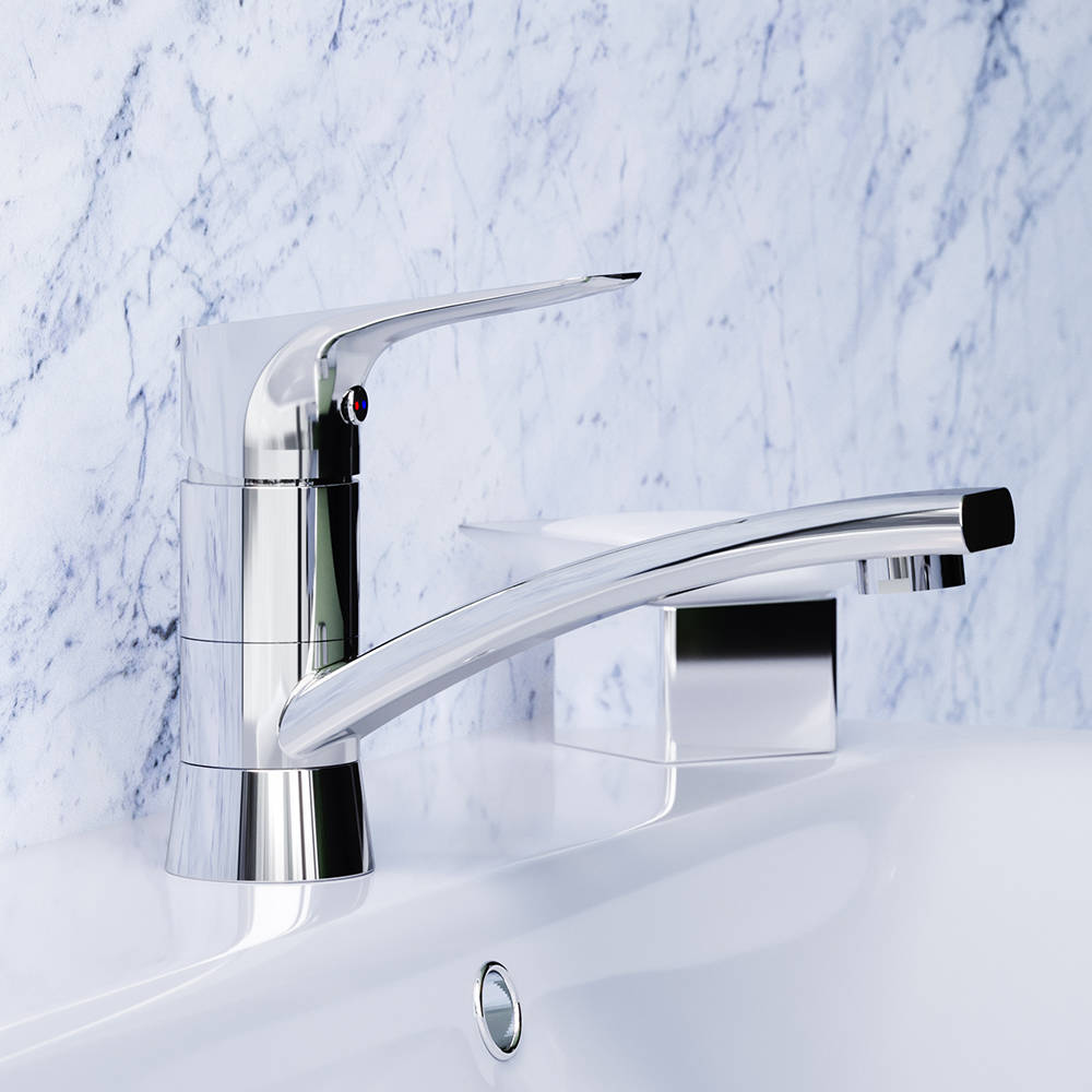 Смеситель для умывальника Damixa Jupiter 770220001 с поворотным изливом