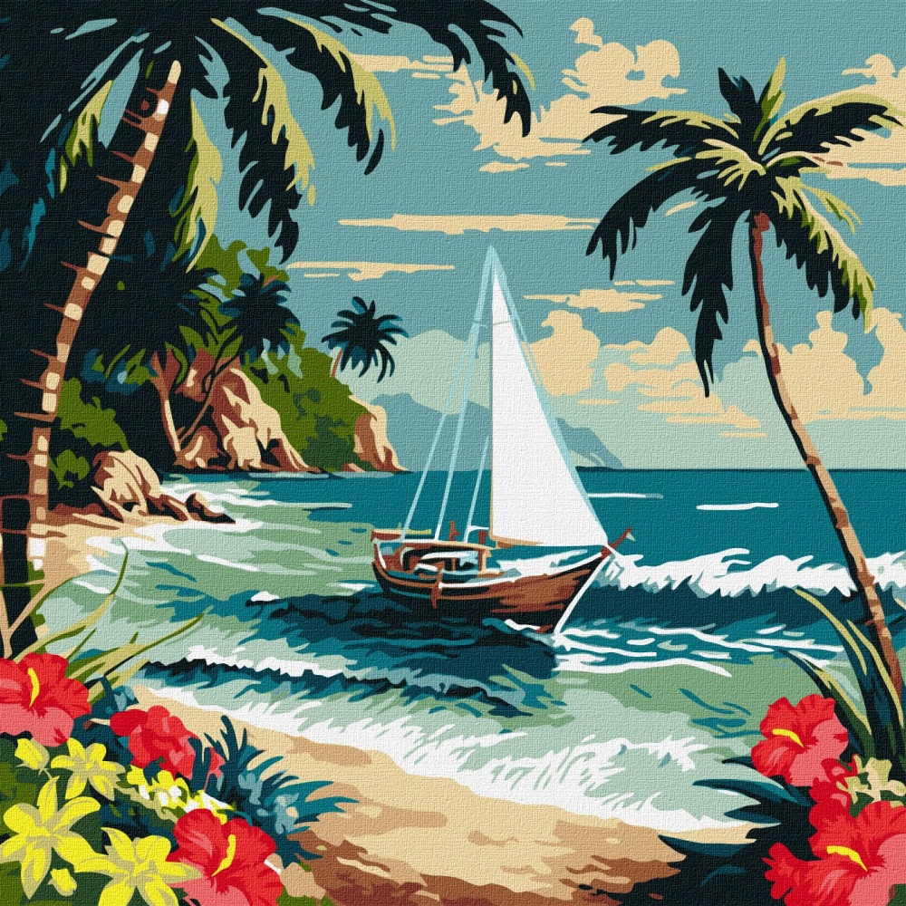 Картина по номерам Солнечный берег ©art_selena_ua Ideyka