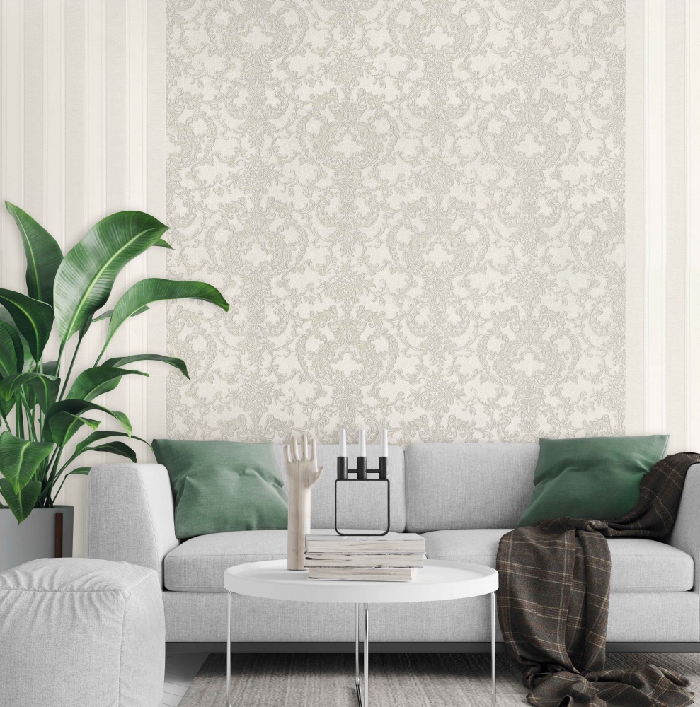 Шпалери вінілові на флізеліновій основі Слов'янські шпалери Elegance collection Ажур 2 2408-01 1,06x10,05 м