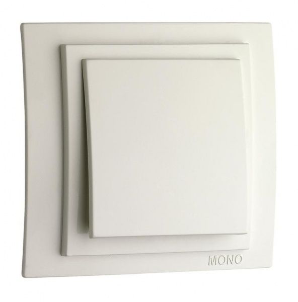 Вимикач одноклавішний Mono Larissa без підсвітки 10 А 250В білий 103-191925-100