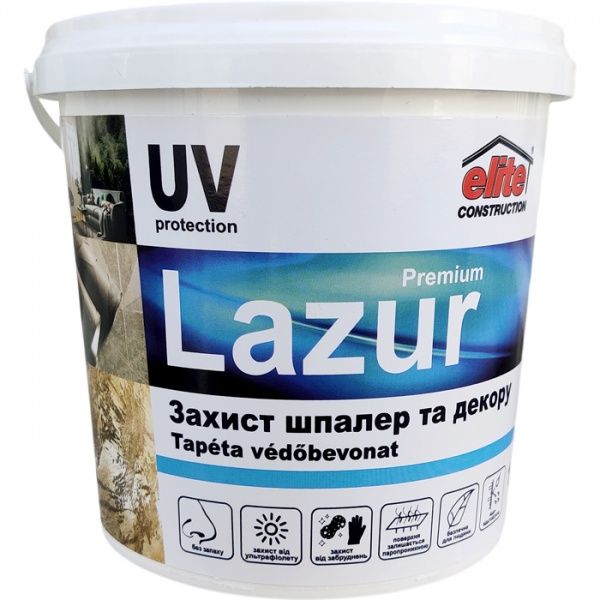 Лак захисний Lazur Elite Construction шовковистий мат прозорий 0,9 л