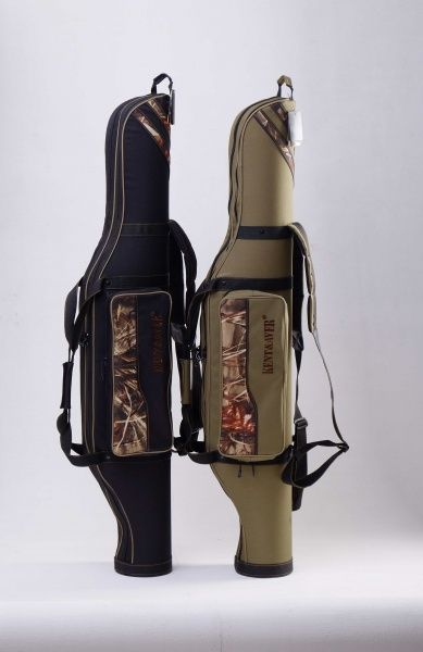 Чехол для удилища KENT&AVER 145 см двухсекционный полужесткий №2 зеленый