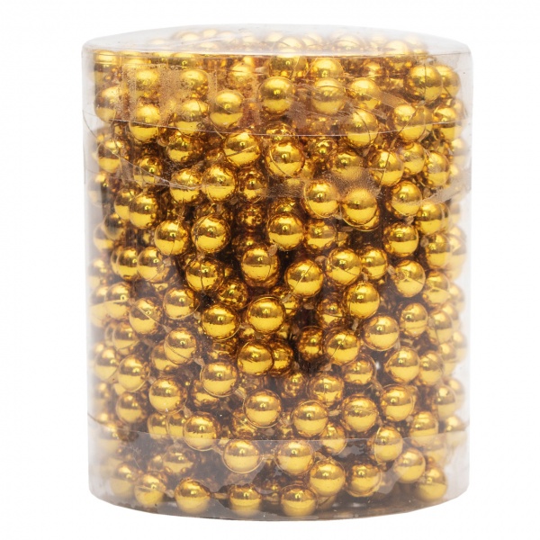 Намисто для ялинки Девілон 250478 6мм 6 м золото