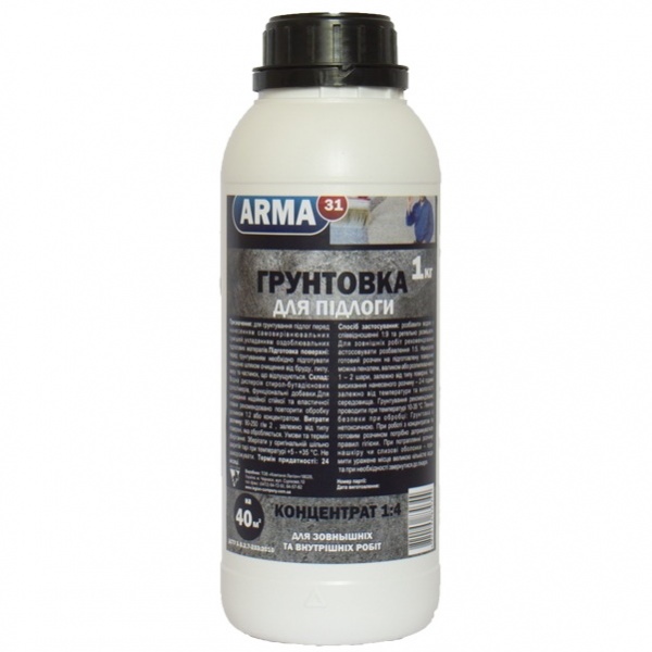 Грунтовка глубокопроникающая ARMA 31, КОНЦЕНТРАТ 1:9, ДЛЯ ПОЛА 1 кг 