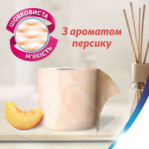 Туалетний папір Zewa Deluxe персик тришаровий 12 шт.