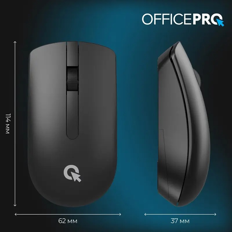 Миша OfficePro M175B Silent Click Wireless black (M175B)