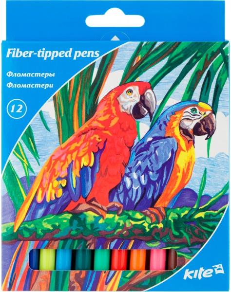 Набір фломастерів K17-047, 12 кольорів KITE