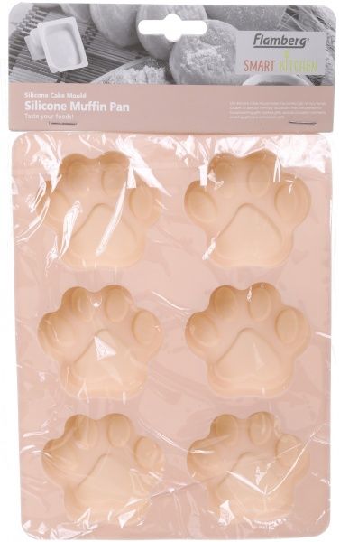 Форма для кексів Лапки 18.5х14х1.7 см 6 шт. 51618443 Flamberg Smart Kitchen