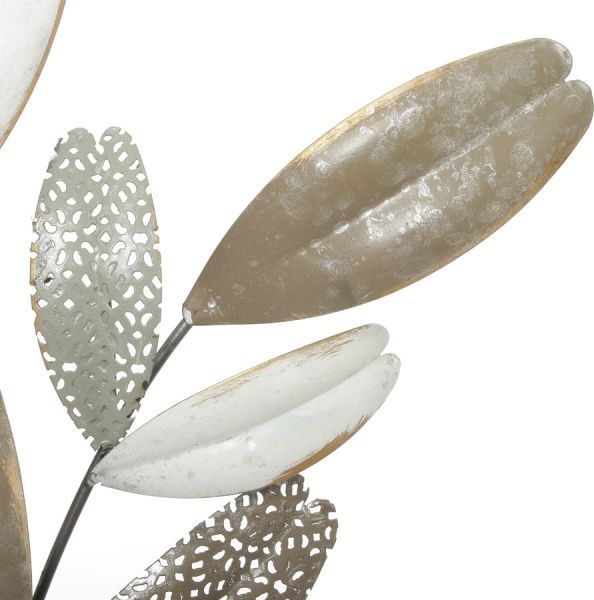 Декор настенный Веточка 46x90 см серебряный 