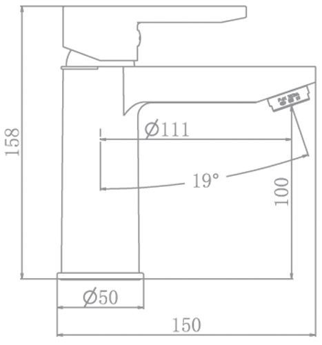 Смеситель для умывальника Aqua Rodos Aqua 90773