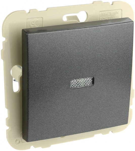 Выключатель одноклавишный Efapel Logus с подсветкой 10 А 250В IP20 графит 21012 TIS