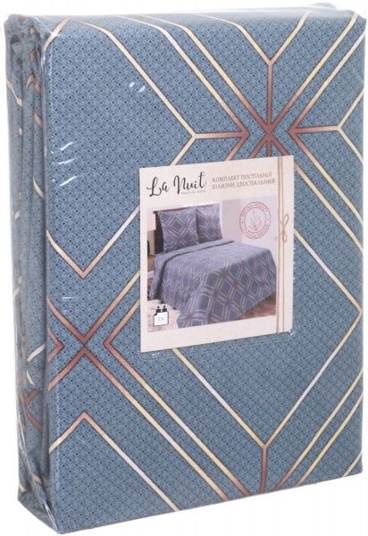 Комплект постельного белья Геометрия 2,0 голубой La Nuit 