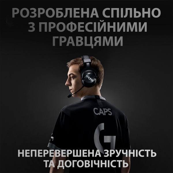 Гарнітура ігрова Logitech PRO X Wireless LIGHTSPEED Gaming Headset black (981-000907) 