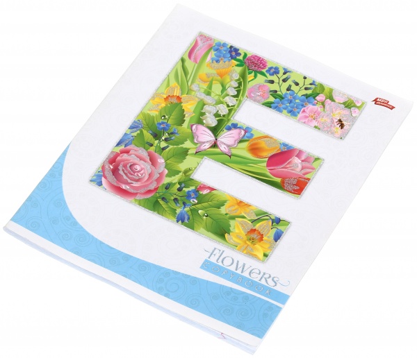 Тетрадь школьная с глитером 60 листов в клеточку в ассортименте Мечты сбываются