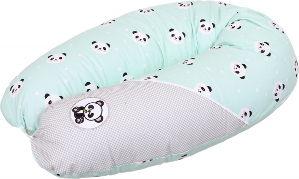 Подушка для годування Papaella Панда 30х190 см м'ятний 