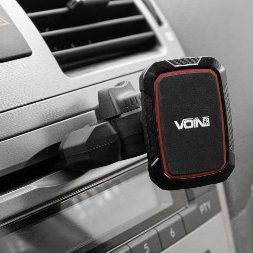 Держатель для телефона магнитный Voin UHV-7006BK/RD черный
