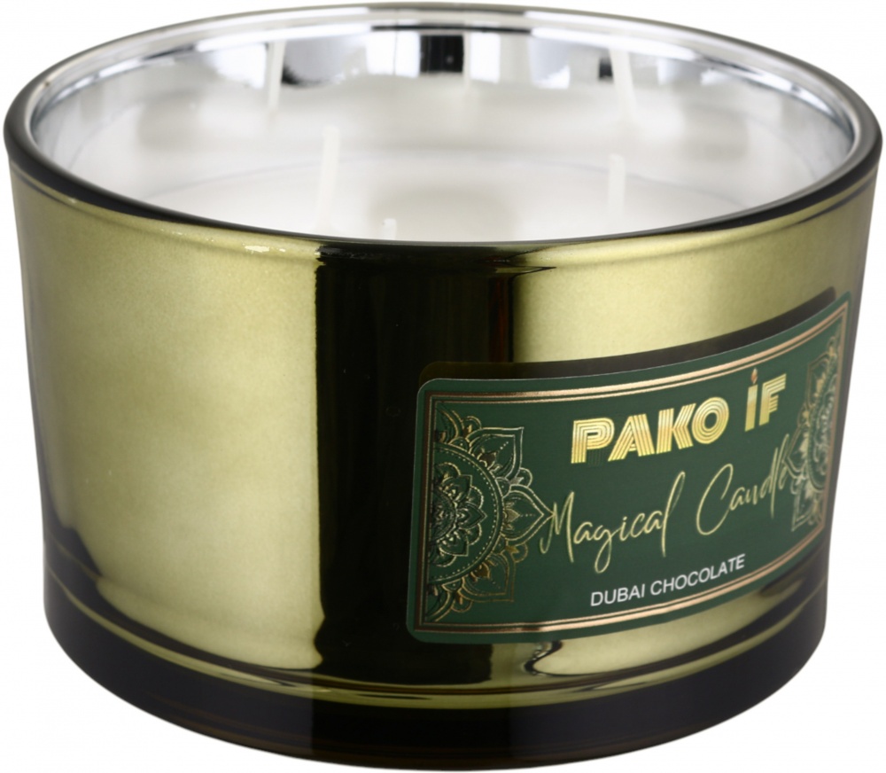 Свеча ароматическая Pako-If Magical candle 130x80 мм Dubai chocolate