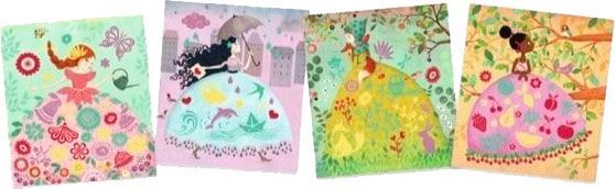 Набор для творчества Djeco Художественные патчи с вельветом Прекрасные девы DJ09468