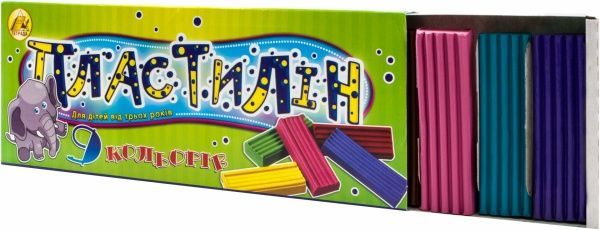 Пластилин 9 цветов Тетрада
