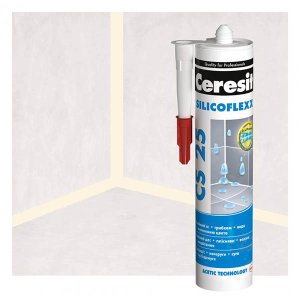 Герметик силіконовий Ceresit CS 25 SILICOFLEXX жасмін 280 мл