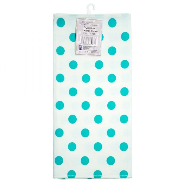 Рушник 34x66 см Yaroslav Home бірюзово-білий 
