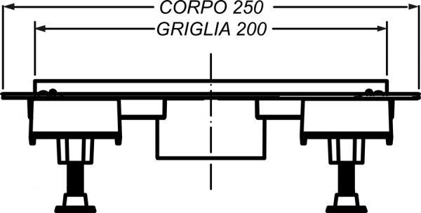 Душевой канал Bonomini Canalissima 6825WX20S