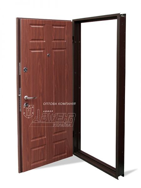 Двері вхідні Abwehr АП2-175 (V) 096П (ТО) Kale2 горіх темний 2050x960мм праві