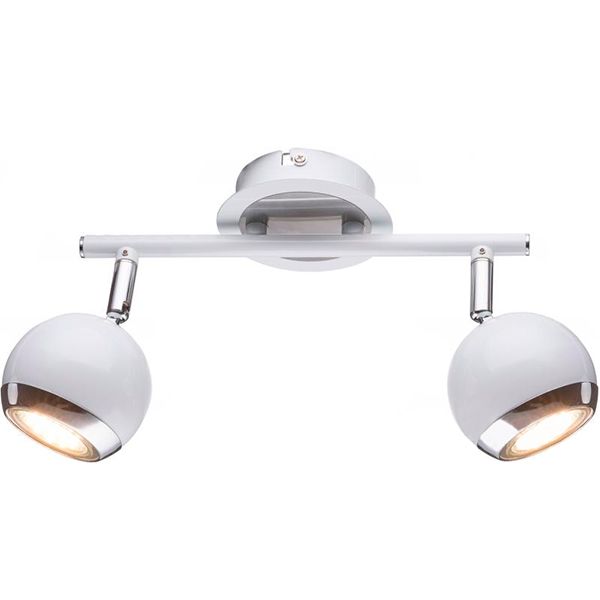 Спот Accento lighting 2x28 Вт GU10 хром/белый 