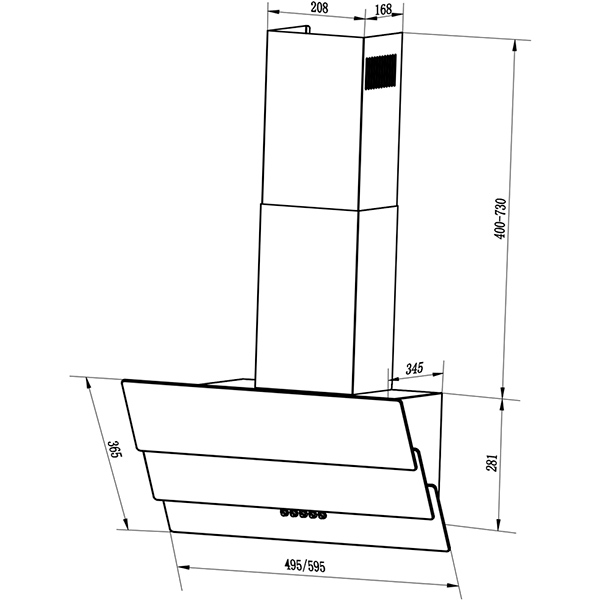 Вытяжка Pyramida NB H 60 M WH