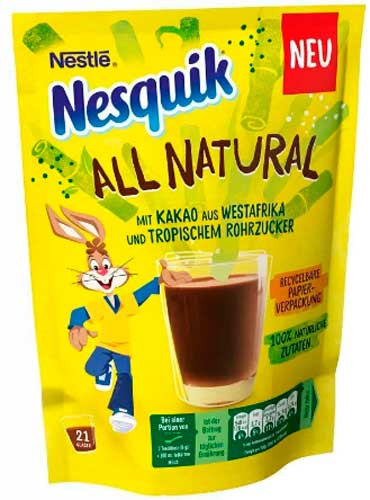 Какао-напій Nesquik Цукор Тростниковий 8x168г (7613036825658)