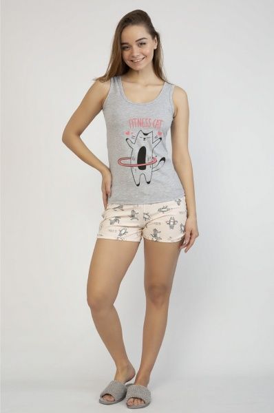 Піжама жіноча Roksana Cats 1093/16225 р. XXL сірий 