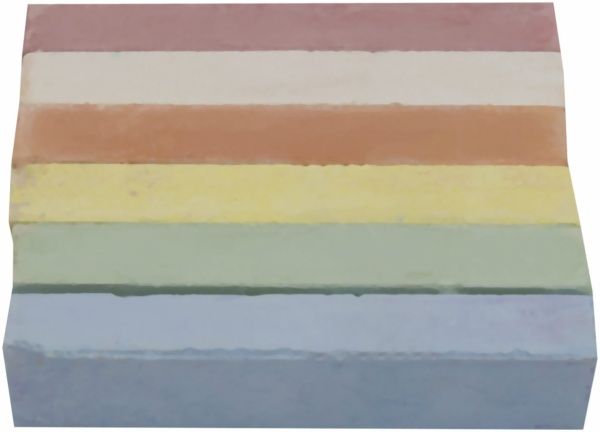 Крейда квадратна 6 кольорів КОЛОРИТ Тон