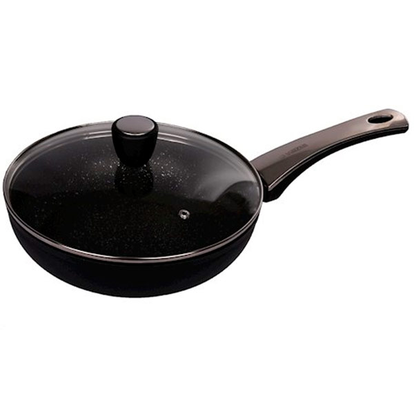 Сковорода з кришкою Granite InduСtion Line 24 см 89434 Vinzer