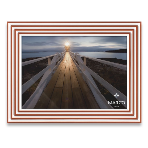 Рамка для фотографии со стеклом MARCO decor 4017 1 фото 30х40 см бело-оранжевый 