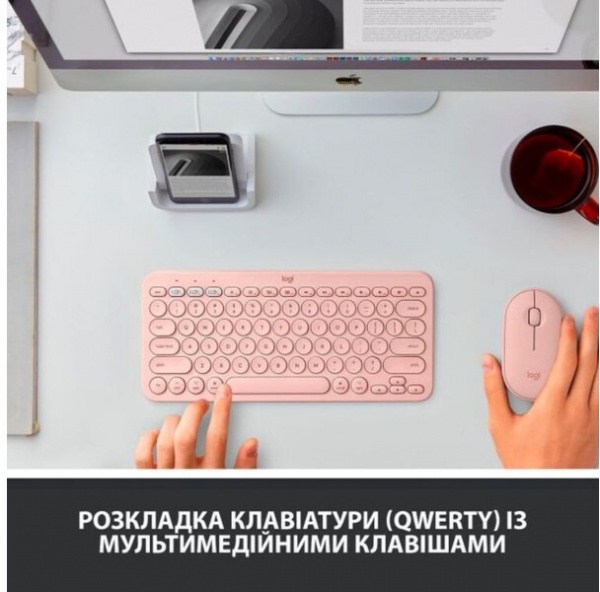 Клавіатура Logitech K380 for MAC Multi-Device Bluetooth Keyboard (L920-010406) rose 