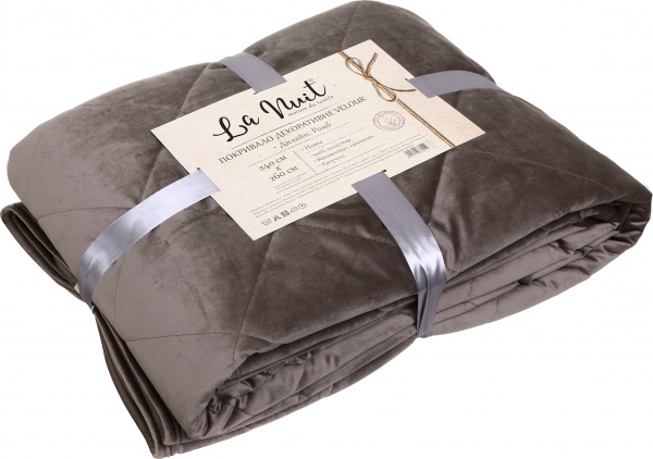 Покрывало VELOUR 240x260 см La Nuit капучино 