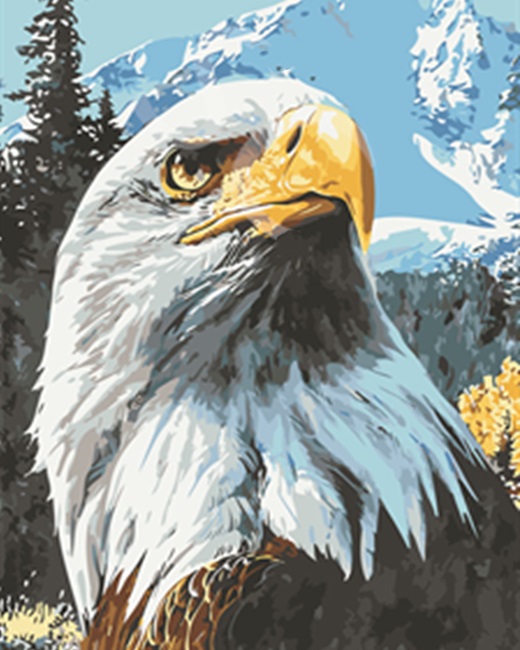 Набір зі стразами Могутній птах 30x40 см (У) GoToArt