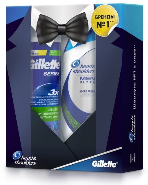Подарунковий набір для чоловіків Head & Shoulders шампунь + піна для гоління