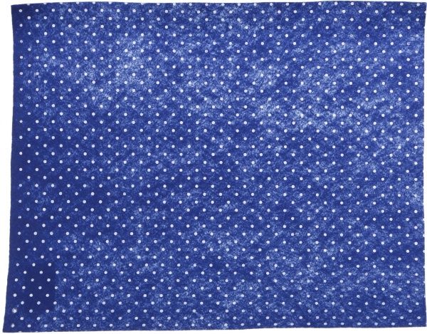 Фетр із принтом Горох синій, 165096 1 мм, 33х42,5 см