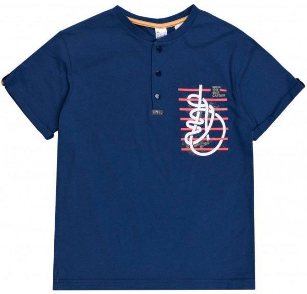 Футболка для хлопчика Smil 110552-1 р.122 сіро-синій 