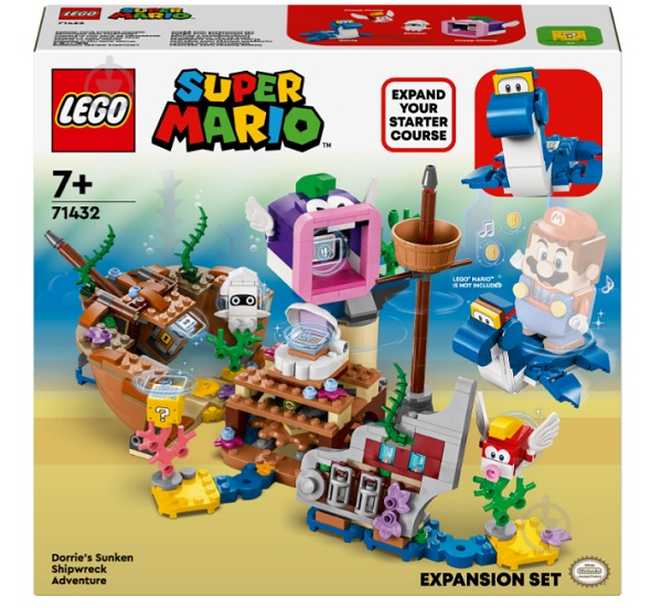 Конструктор LEGO Super Mario Пригоди Dorrie на затонулому кораблі. Додатковий набір 71432