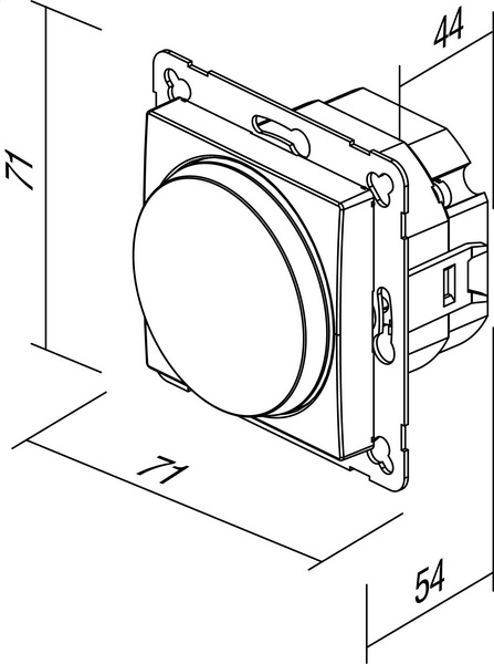Світлорегулятор поворотний TEM Logiq 100 Вт білий EQ19PWXO-U