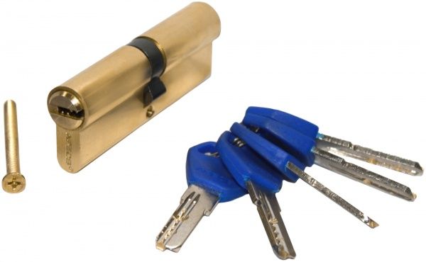 Циліндр Apecs EC-60-G (CIS) 046255 30x30 ключ-ключ 60 мм жовтий