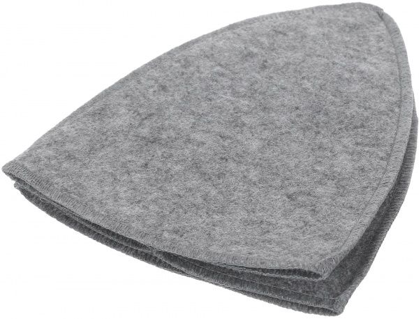 Шапка для сауны серая, полотно нетканое иглопробивное